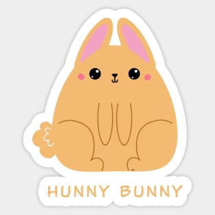 Hunny Bunny - a cute bunny rabbit perfect for Easter., Sticker